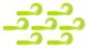 Twister Nevis 6cm 7buc/pac. Verde Neon Glitter