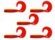 Twister Nevis 7.5cm 5buc/pac. Galben-Rosu