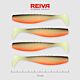Shad Flat Minnow Alb-Negru Sclipici 10cm 4buc/pac