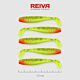 Shad Flat Minnow Verde-Rosu Sclipici 7.5cm 5buc/pac