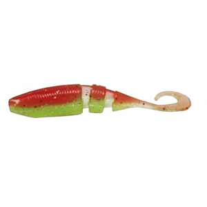 Shad Lake Fork Sickle Tail Baby Shad 2.25 inch Red-Chart Ice 15/pac