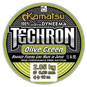 Fir Multifilament-textil Konger Techron Olive 100m 0.06mm