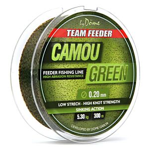 Fir Monofilament Team Feeder By Dome Camou Green 300m 0.20mm 5.30kg
