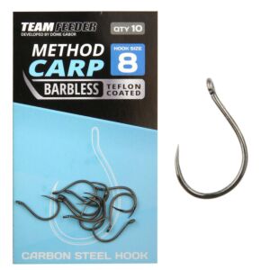 Carlige Team Feeder By Dome Method Carp Barbless 10buc/plic. Nr.10
