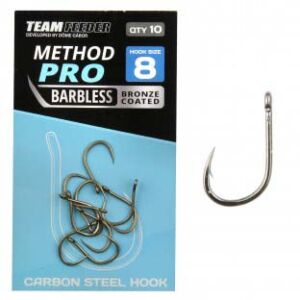 Carlige Team Feeder By Dome Method Pro Barbless 10buc/plic. Nr.8