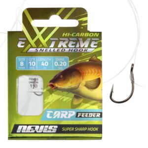 Carlige Legate Nevis Carp Feeder 0.20mm/40cm 10buc/plic. Nr.10