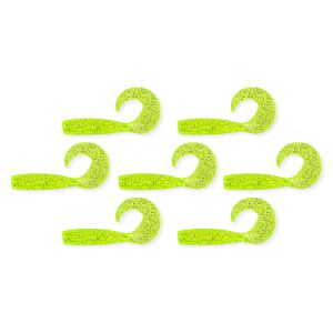 Twister Nevis 6cm 7buc/pac. Verde Neon Glitter