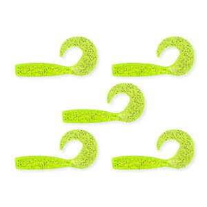 Twister Nevis 7.5cm 5buc/pac. Verde Neon Glitter