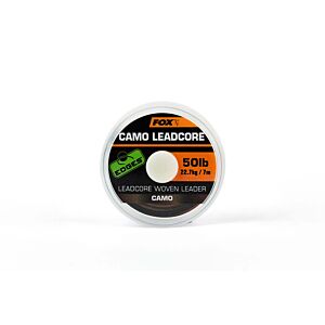 Fir Leadcore Fox Camo Woven Leader 7m 50lbs