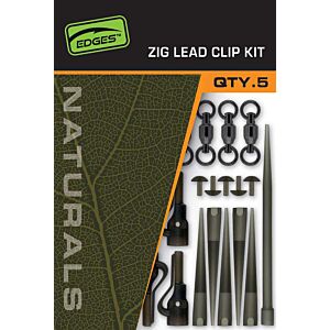 Kit Montura Zig Rig Fox Edges Naturals Zig Lead Clip Kit
