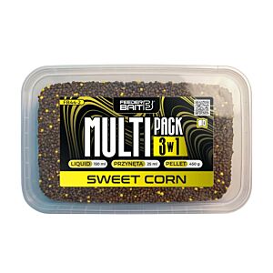 Multipack 3in1 Feeder B. Peleti 450g, Aroma 150ml Si Wafter 25ml - Sweet Corn