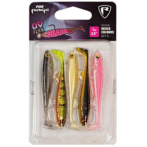 Shad Fox Rage Slick Shad Mixed Colors UV Colour Pack