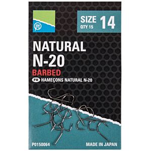 Carlige Preston Natural N-20 15buc/plic
