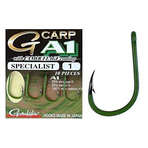 Carlige Gamakatsu A1 Carp Green Specialist Nr.4 10/pac
